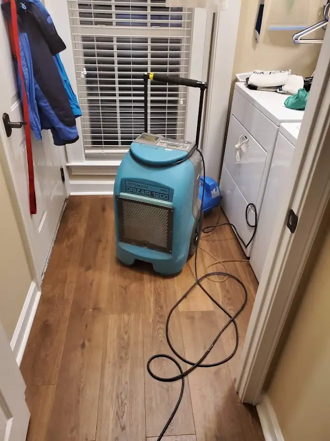 Commercial dehumidifier deployed for Flood Damage Cleanup in Pleasantville